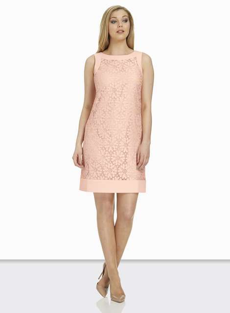 *Roman Originals Pink Sleeveless Lace Dress